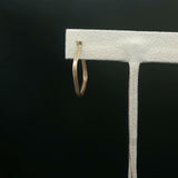 Yellow Gold Textured Twisted Hoop Earrings