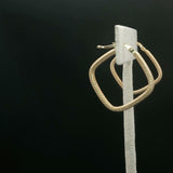 Yellow Gold Textured Twisted Hoop Earrings