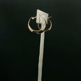 Sculpted Tapered Yellow Gold Hoop Earrings
