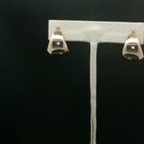 Sculpted Tapered Yellow Gold Hoop Earrings