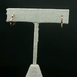 Heart-Shaped Yellow Gold Diamond Hoop Earrings