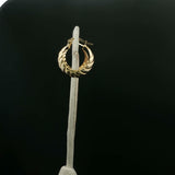 Yellow Gold Twisted Teardrop Drop Earrings