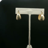 Yellow Gold Twisted Teardrop Drop Earrings