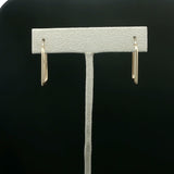 Yellow Gold Elongated Rectangular Hoop Earrings