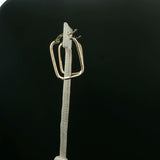 Yellow Gold Elongated Rectangular Hoop Earrings
