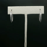 Diamond Hoop Earrings in White Gold