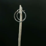 Diamond Hoop Earrings in White Gold