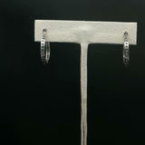 Diamond Hoop Earrings in White Gold