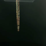 Yellow Gold Alternating Rope and Bar Link Chain Necklace