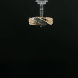 Yellow Gold Sapphire Diagonal Channel Band Ring