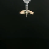 Yellow Gold Sapphire Diagonal Channel Band Ring