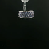 Multi-Row Tanzanite Band Ring in White Gold