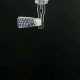 Multi-Row Tanzanite Band Ring in White Gold