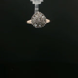 Rose Gold Diamond Cluster Cocktail Ring