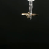 Yellow Gold Diamond Flower Ring