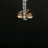 Heart-Shaped Amethyst Bypass Cocktail Ring in Yellow Gold