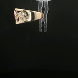 Diamond Elephant Family Band Ring in Yellow Gold