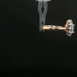 Royal Blue Sapphire Halo Cocktail Ring in Rose Gold