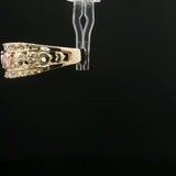 Yellow Gold Diamond Elephant Motif Band Ring