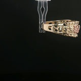 Yellow Gold Diamond Elephant Motif Band Ring
