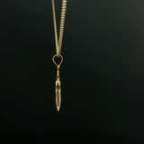 Yellow Gold Crucifix Pendant on Bead Chain