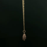 Yellow Gold Diamond Cluster Pendant on Rope Chain
