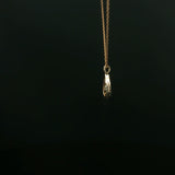 Yellow Gold Teardrop Diamond Pendant Necklace