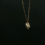 Bezel-Set Round Diamond Pendant Necklace in Yellow Gold