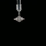 White Gold Diamond Multistone Cluster Ring