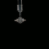 White Gold Diamond Multistone Cluster Ring