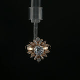 Rose Gold Diamond Starburst Cocktail Ring