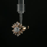 Rose Gold Diamond Starburst Cocktail Ring