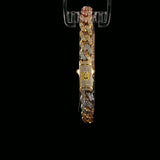 Diamond Nameplate Chain Bracelet in Yellow Gold