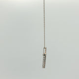 White Gold Diamond Cross Pendant Necklace