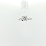 Princess-Cut Diamond Engagement Ring in White Gold