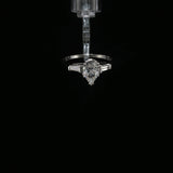 Pear-Shaped Diamond Three-Stone Engagement Ring in White Gold