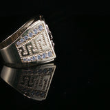 White Gold Onyx Eagle Signet Ring
