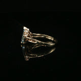 Aquamarine Cocktail Ring in Yellow Gold