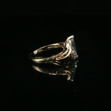 Aquamarine Cocktail Ring in Yellow Gold