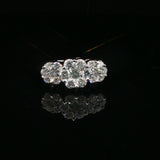 White Gold Diamond Multi-Stone Cluster Ring