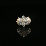 Diamond Cluster Multistone Ring — Yellow Gold
