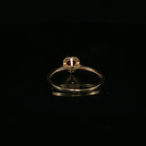 Heart-Shaped Red Ruby Halo Ring in Yellow Gold