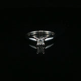 Princess Cut Diamond Solitaire Ring in White Gold