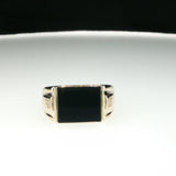 Onyx Signet Ring in Yellow Gold