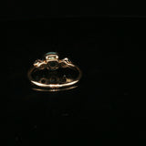 Blue Topaz Three-Stone Ring in Yellow Gold