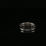 Triple Row Diamond Band Ring — White Gold