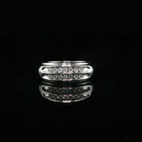 Double Row Diamond Band Ring in White Gold