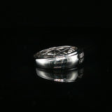 Double Row Diamond Band Ring in White Gold