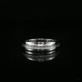 White Gold Diamond Milgrain Wedding Band
