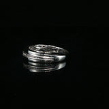 White Gold Diamond Milgrain Wedding Band
